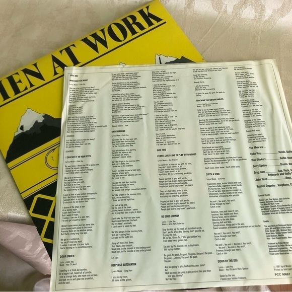 Men AT WORK BUSINESS AS USUAL Vinyl LP 1982 - Picture 7 of 9